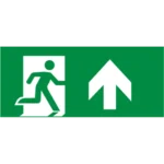 Running Man with Up Arrow